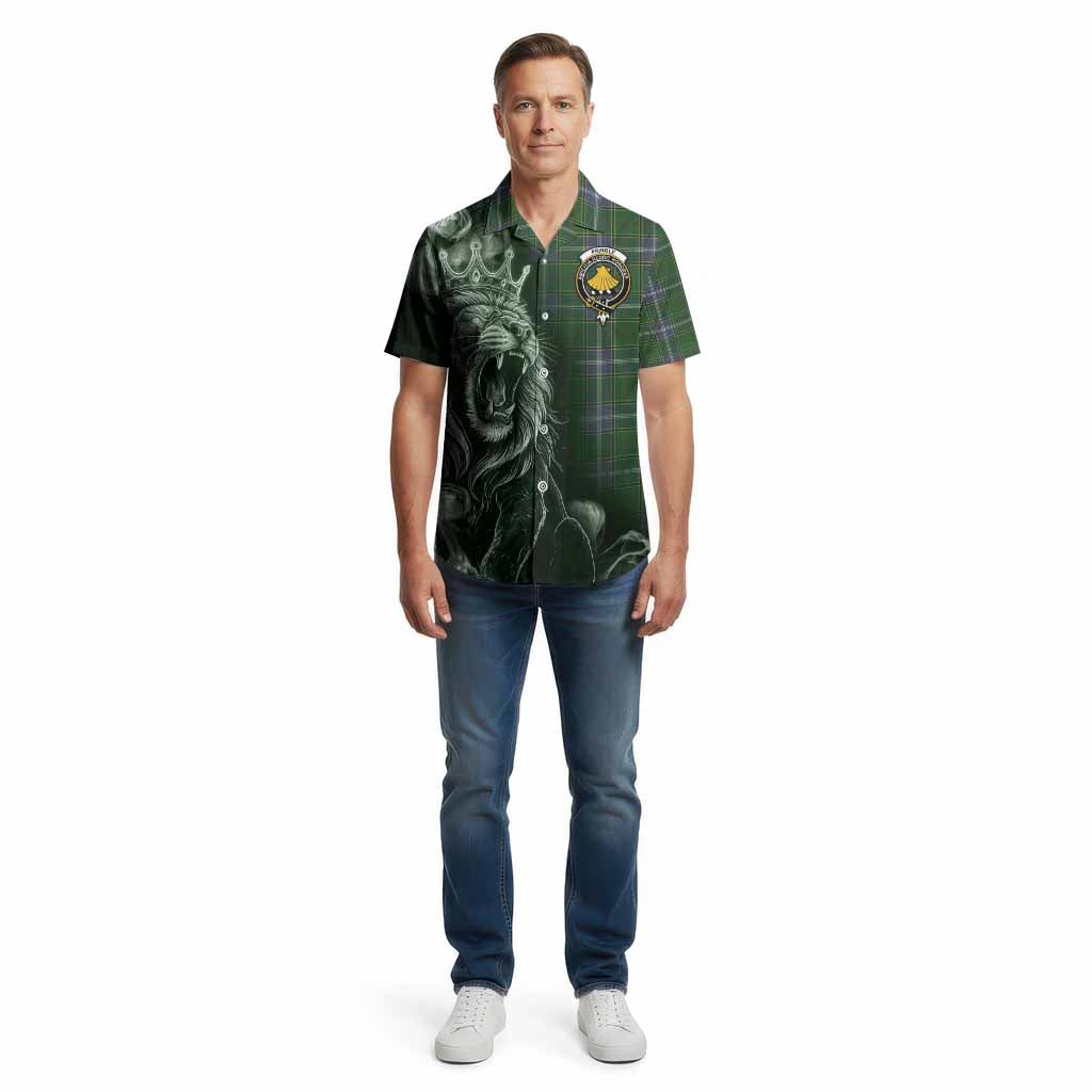 Pringle Tartan Cotton Hawaiian Shirt Roaring Lion Heritage