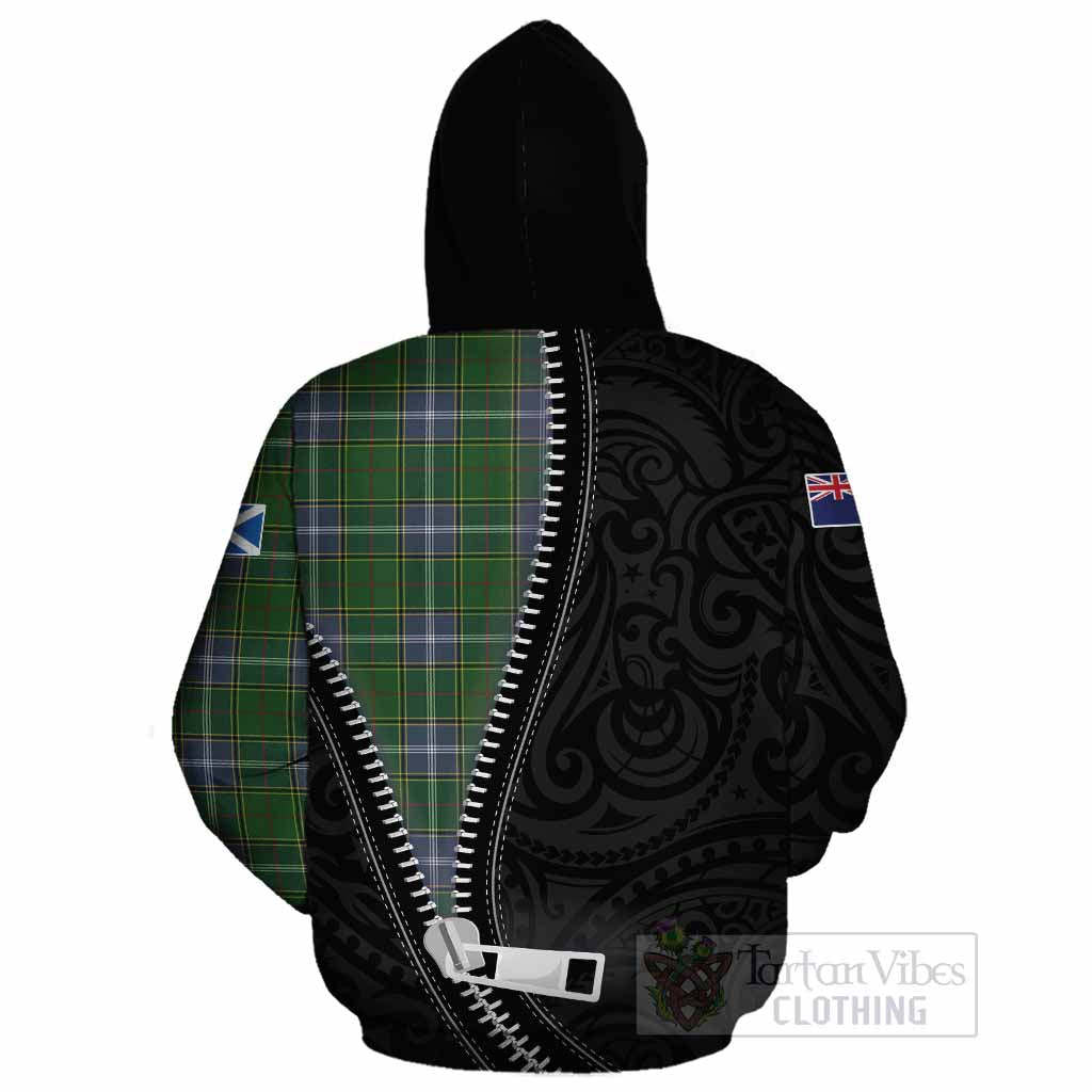 Pringle Tartan Cotton Hoodie New Zealand Pattern Unique Zipper Stylized