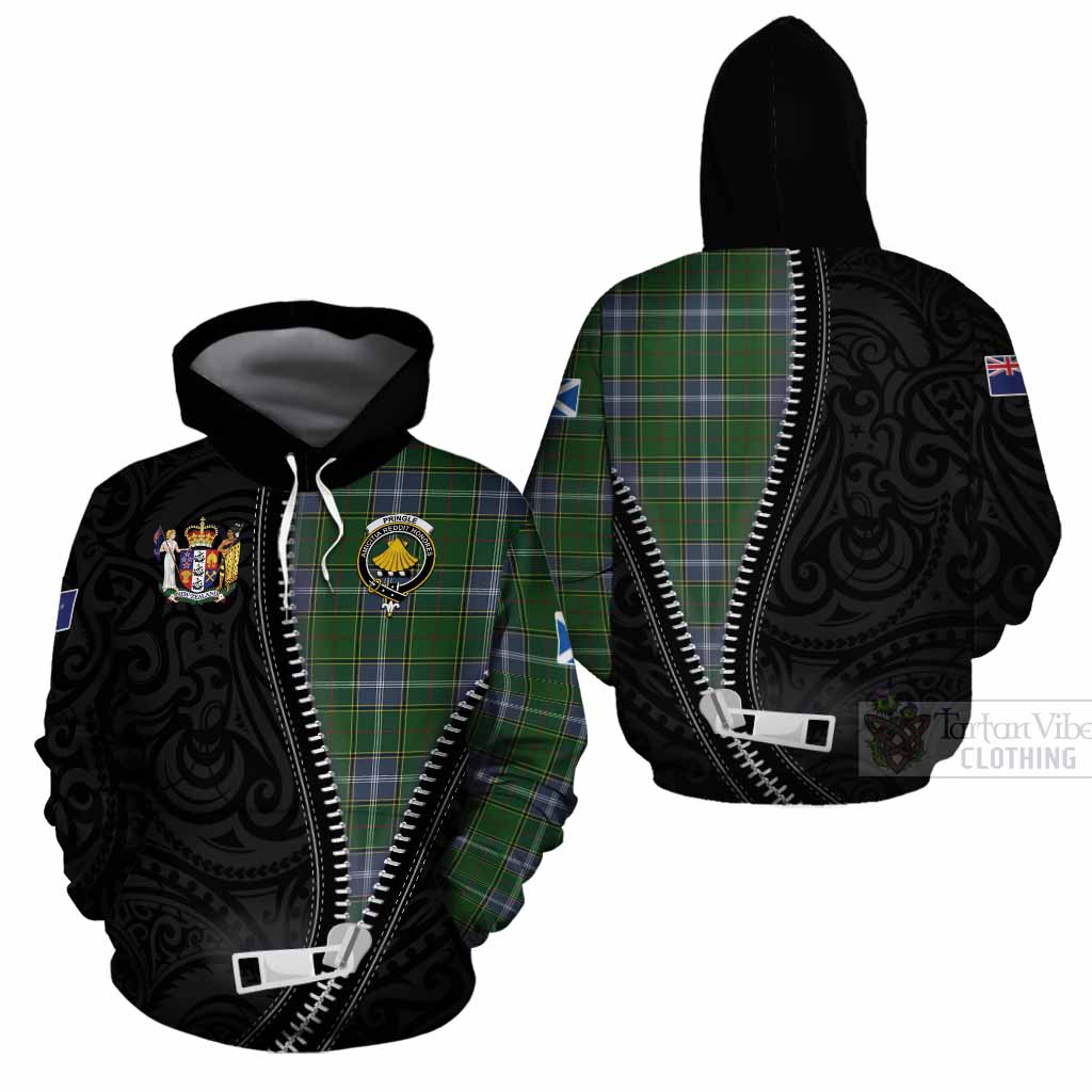 Pringle Tartan Cotton Hoodie New Zealand Pattern Unique Zipper Stylized