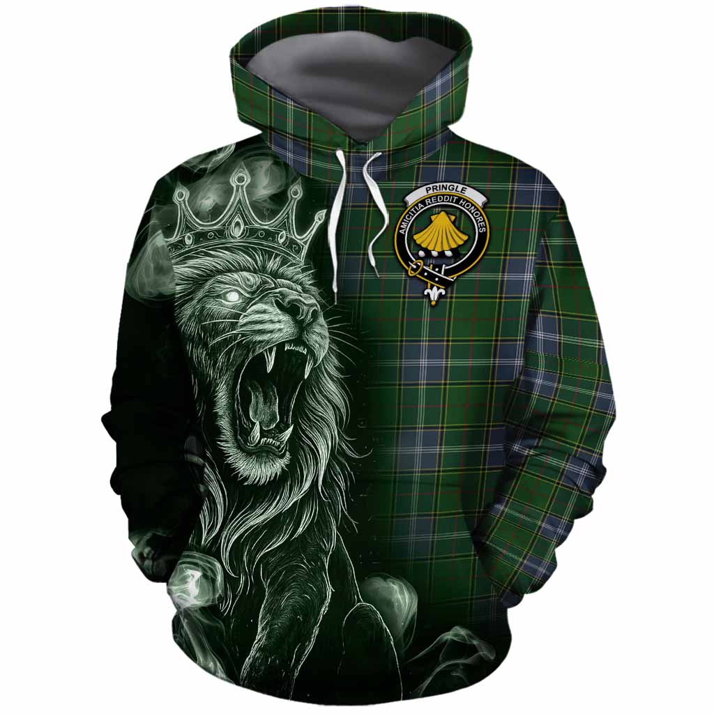 Pringle Tartan Cotton Hoodie Roaring Lion Heritage