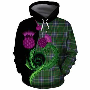 Pringle Tartan Cotton Hoodie Traditional Scottish Thistle