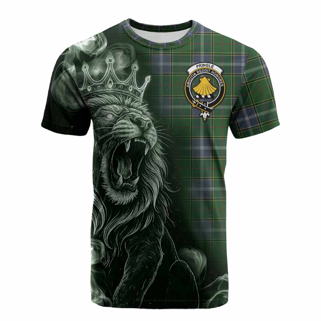 Pringle Tartan Cotton T-shirt Roaring Lion Heritage