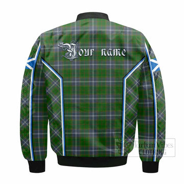 Pringle Tartan Crest Bomber Jacket Scotland Coat of Arm Flag Style - Tartan Vibes Clothing