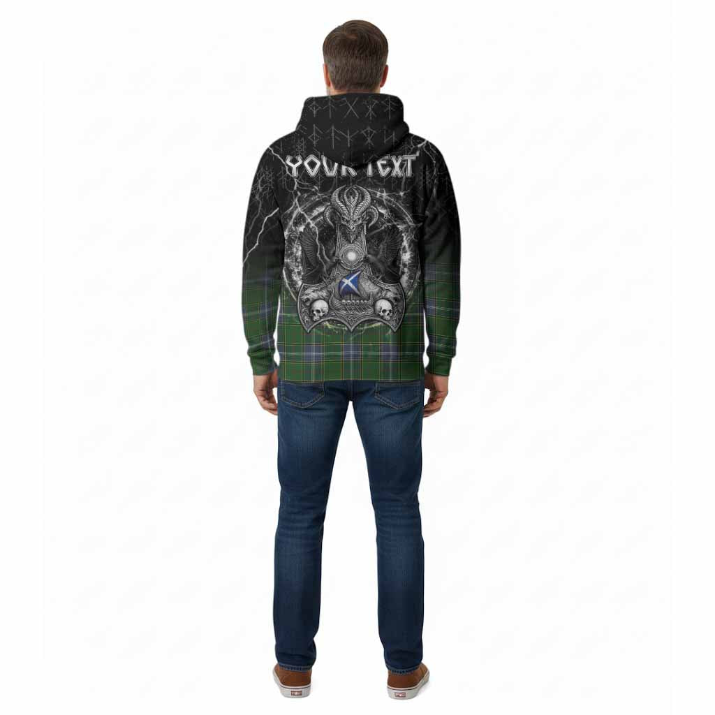 Pringle Tartan Crest Cotton Hoodie Celtic Odin's Raven Legacy