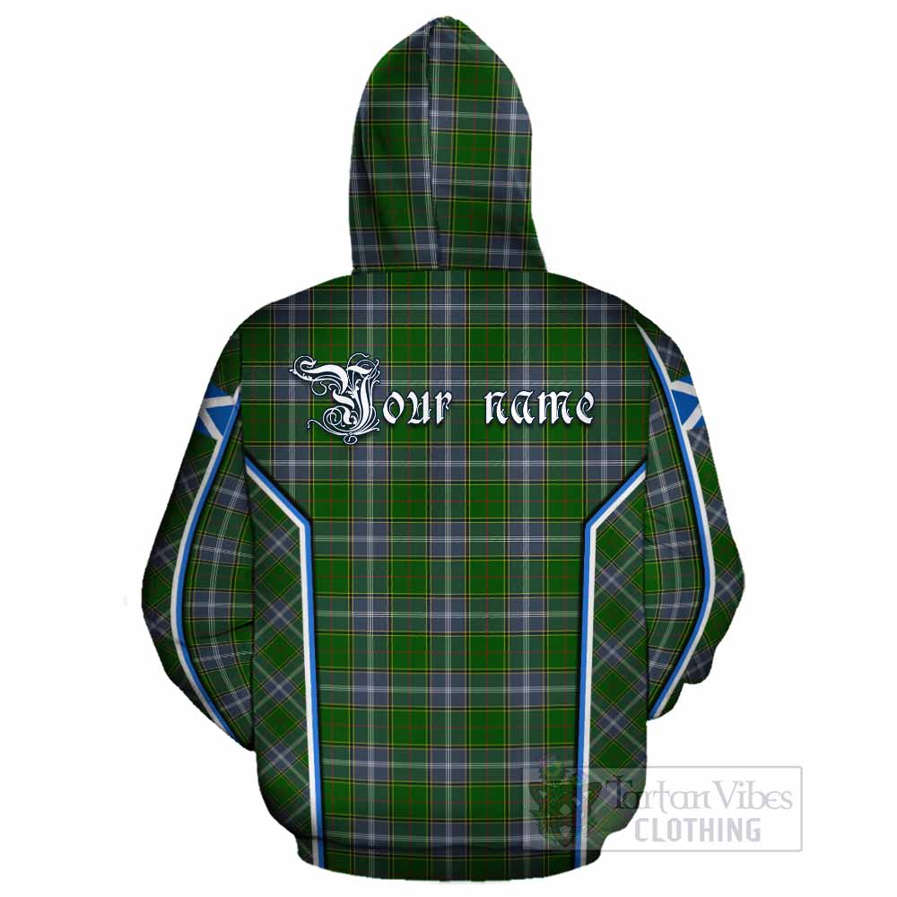 Pringle Tartan Crest Cotton Hoodie Scotland Coat of Arm Flag Style - Tartan Vibes Clothing