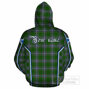 Pringle Tartan Crest Cotton Hoodie Scotland Coat of Arm Flag Style - Tartan Vibes Clothing