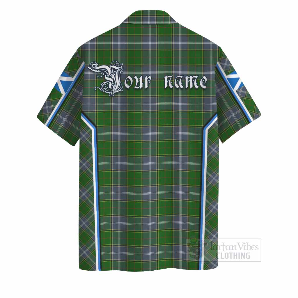 Pringle Tartan Crest Hawaiian Shirt Scotland Coat of Arm Flag Style - Tartan Vibes Clothing
