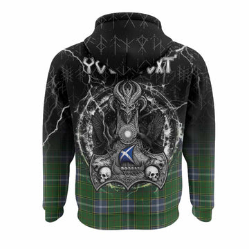 Pringle Tartan Crest Hoodie Celtic Odin's Raven Legacy