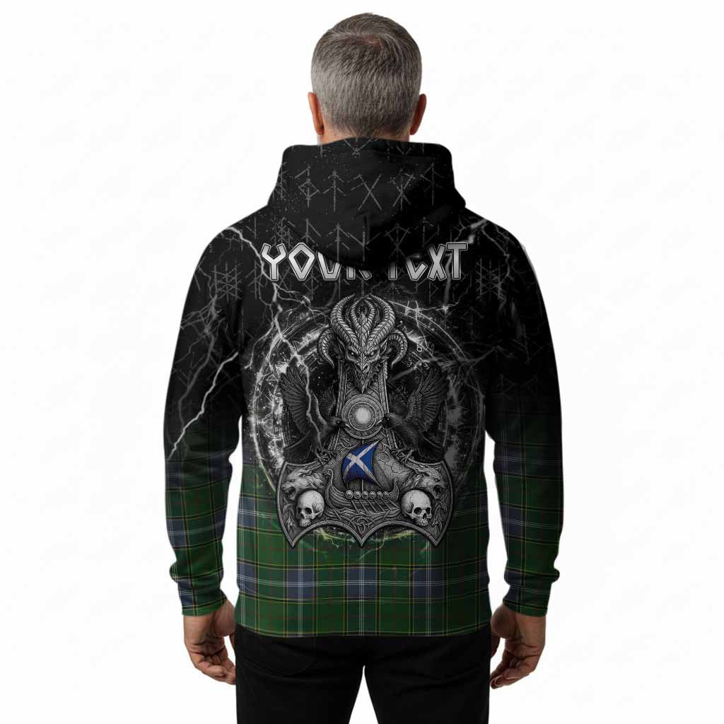 Pringle Tartan Crest Hoodie Celtic Odin's Raven Legacy