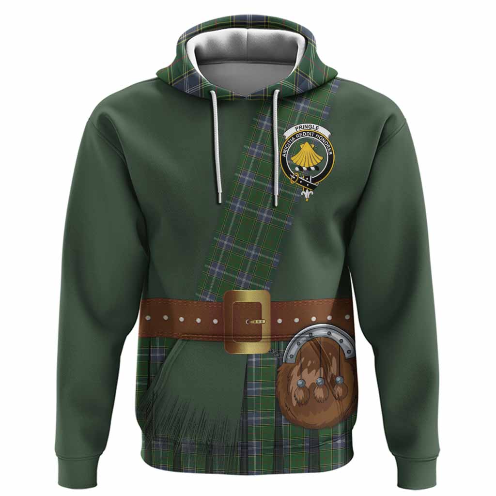 Pringle Tartan Crest Hoodie Kilt Costume Style