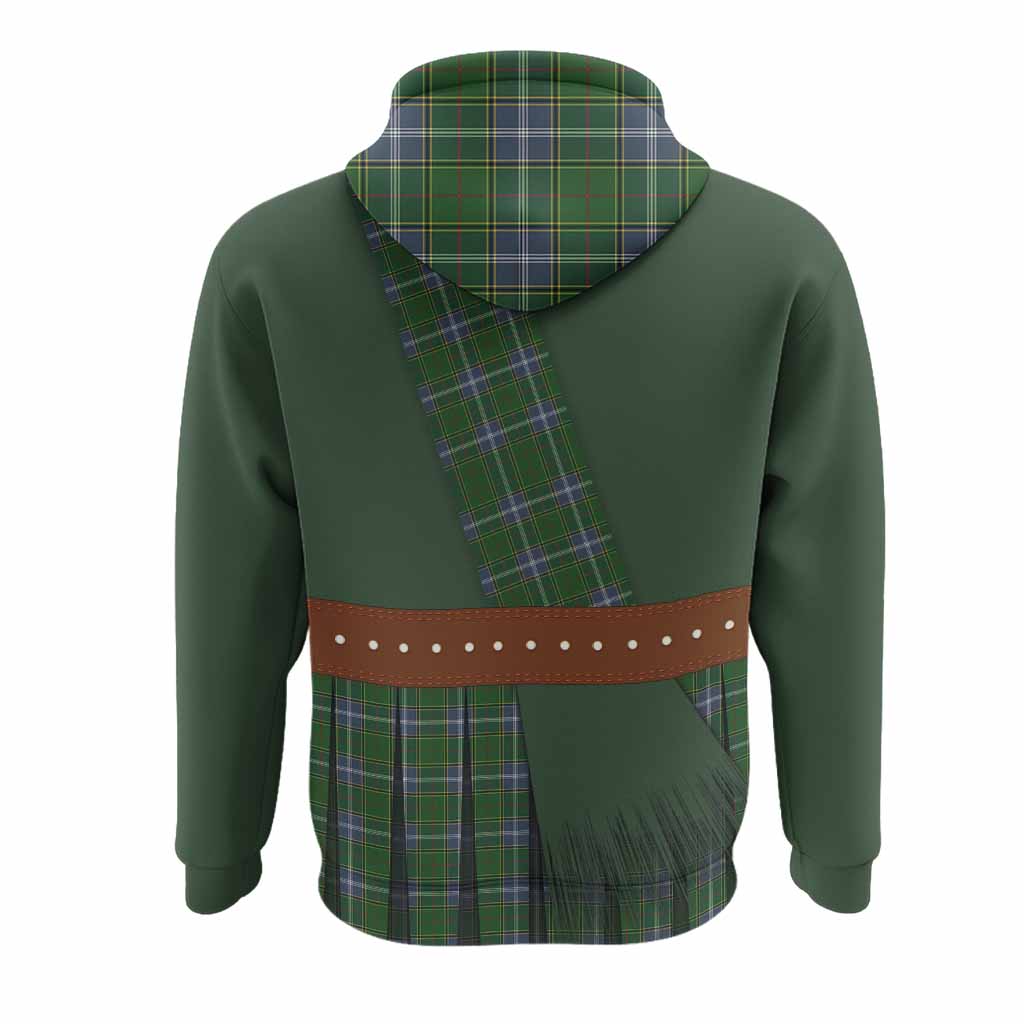 Pringle Tartan Crest Hoodie Kilt Costume Style