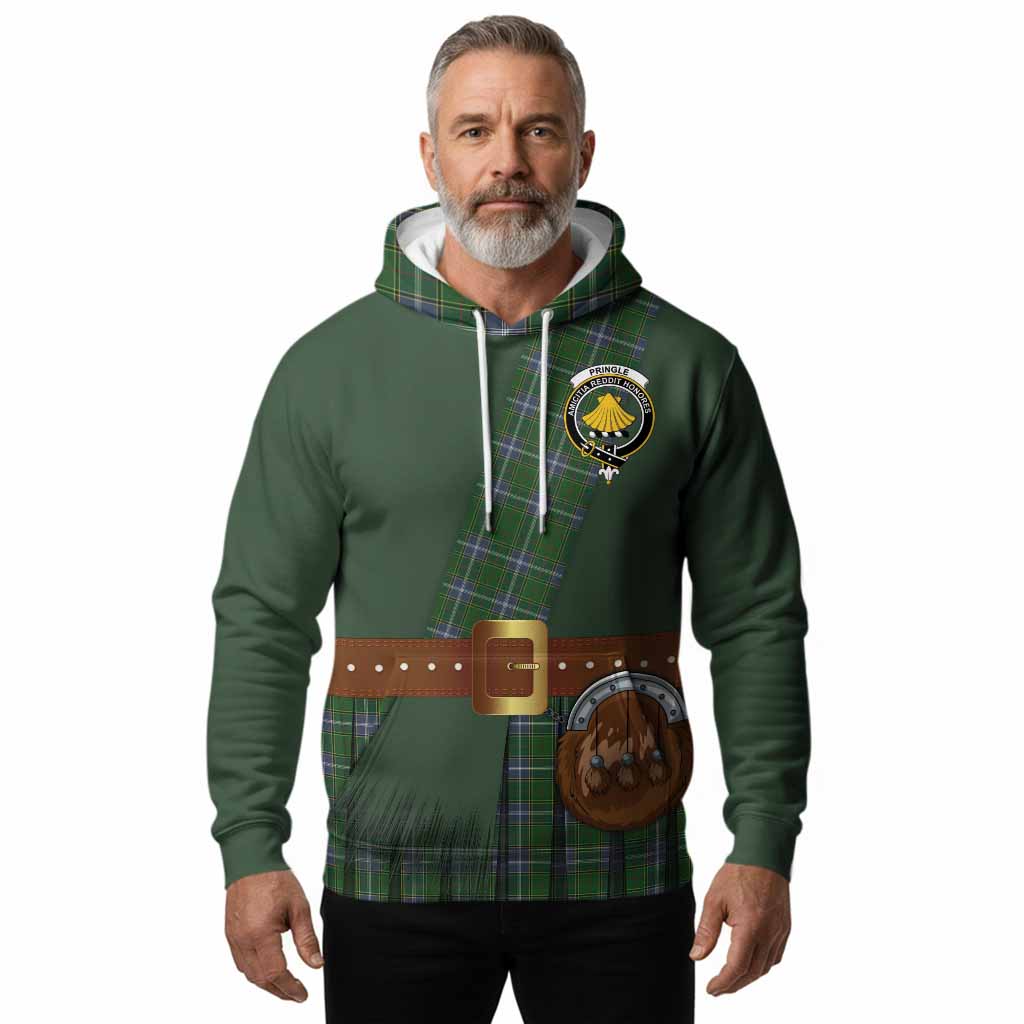 Pringle Tartan Crest Hoodie Kilt Costume Style