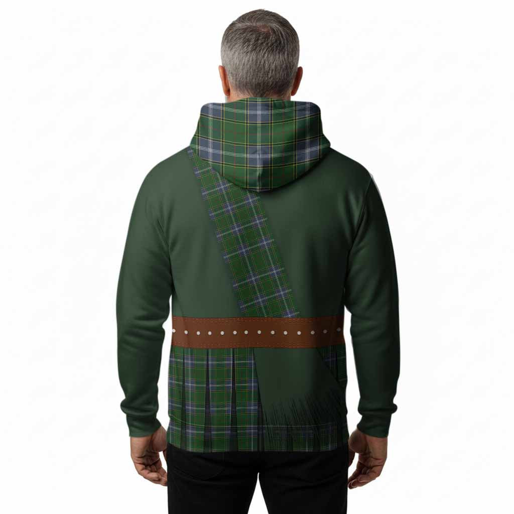 Pringle Tartan Crest Hoodie Kilt Costume Style