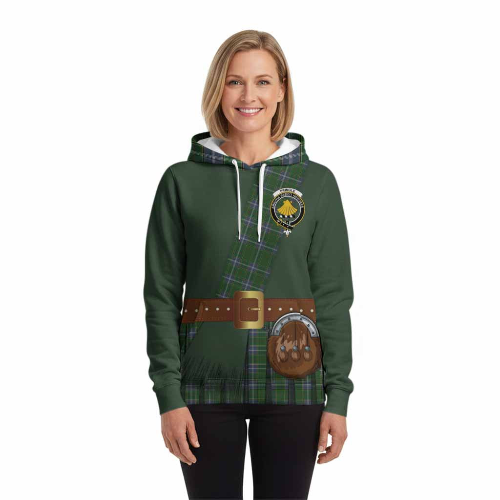 Pringle Tartan Crest Hoodie Kilt Costume Style