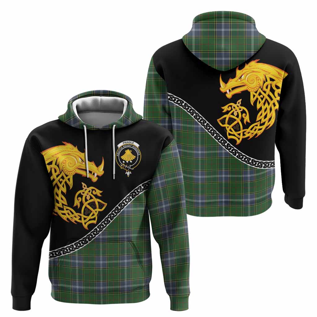 Pringle Tartan Crest Hoodie Legendary Dragon Knot Half Style