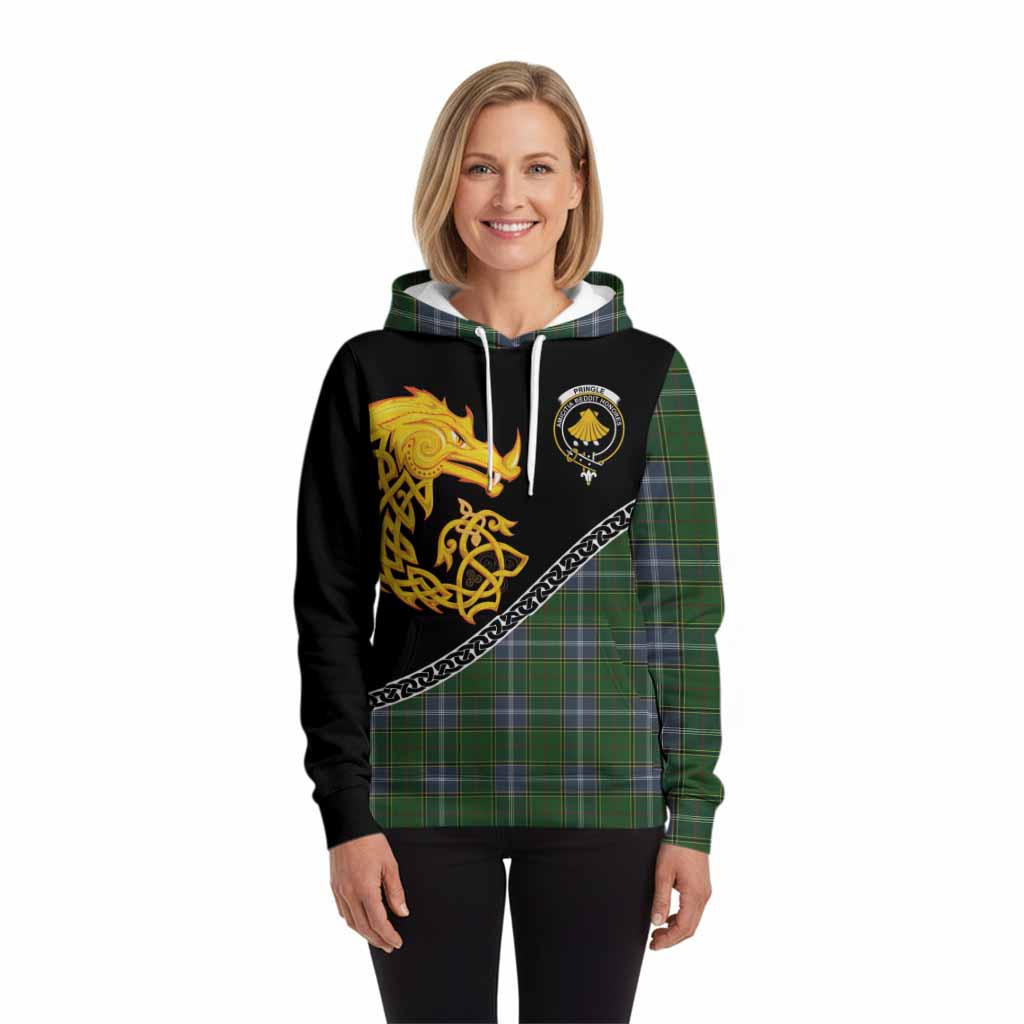Pringle Tartan Crest Hoodie Legendary Dragon Knot Half Style