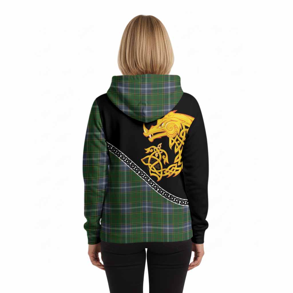 Pringle Tartan Crest Hoodie Legendary Dragon Knot Half Style