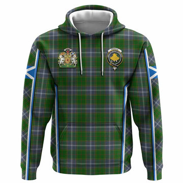Pringle Tartan Crest Hoodie Scotland Coat of Arm Flag Style