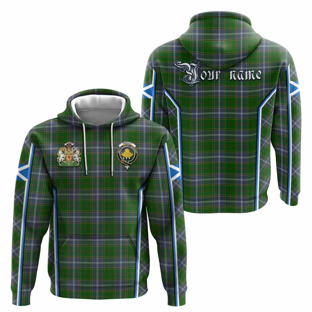 Pringle Tartan Crest Hoodie Scotland Coat of Arm Flag Style - Tartan Vibes Clothing