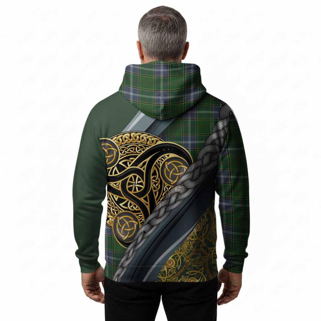 Pringle Tartan Crest Hoodie Scottish Triskele Celtic