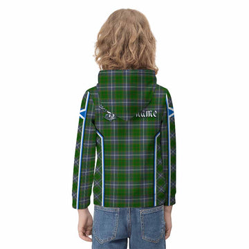 Pringle Tartan Crest Kid Hoodie Scotland Coat of Arm Flag Style - Tartan Vibes Clothing
