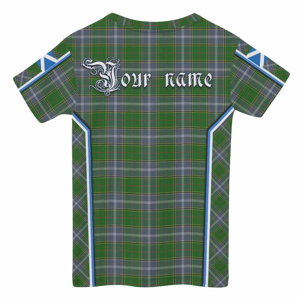Pringle Tartan Crest Kid T-shirt Scotland Coat of Arm Flag Style - Tartan Vibes Clothing