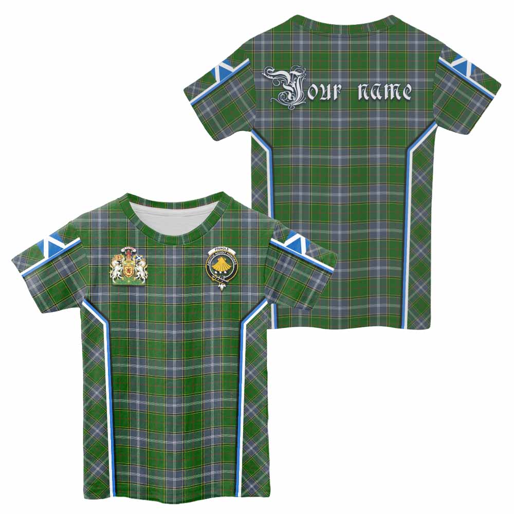 Pringle Tartan Crest Kid T-shirt Scotland Coat of Arm Flag Style - Tartan Vibes Clothing