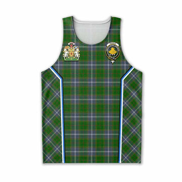 Pringle Tartan Crest Men Tank Top Scotland Coat of Arm Flag Style - Tartan Vibes Clothing