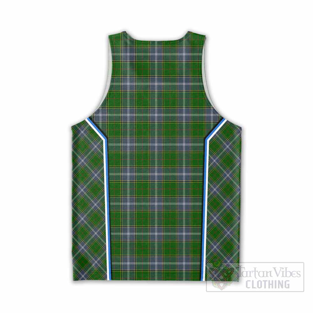 Pringle Tartan Crest Men Tank Top Scotland Coat of Arm Flag Style - Tartan Vibes Clothing