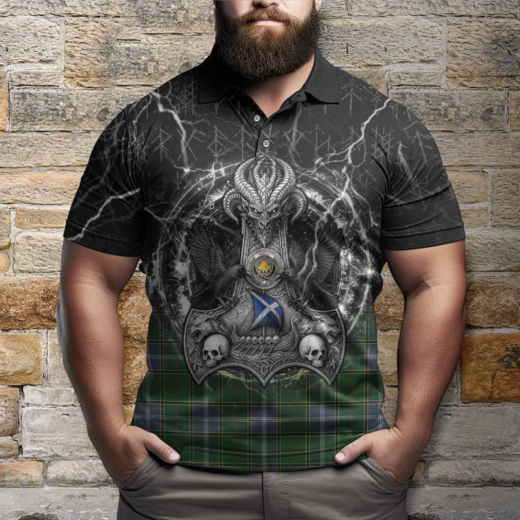 Pringle Tartan Crest Polo Shirt Celtic Odin's Raven Legacy
