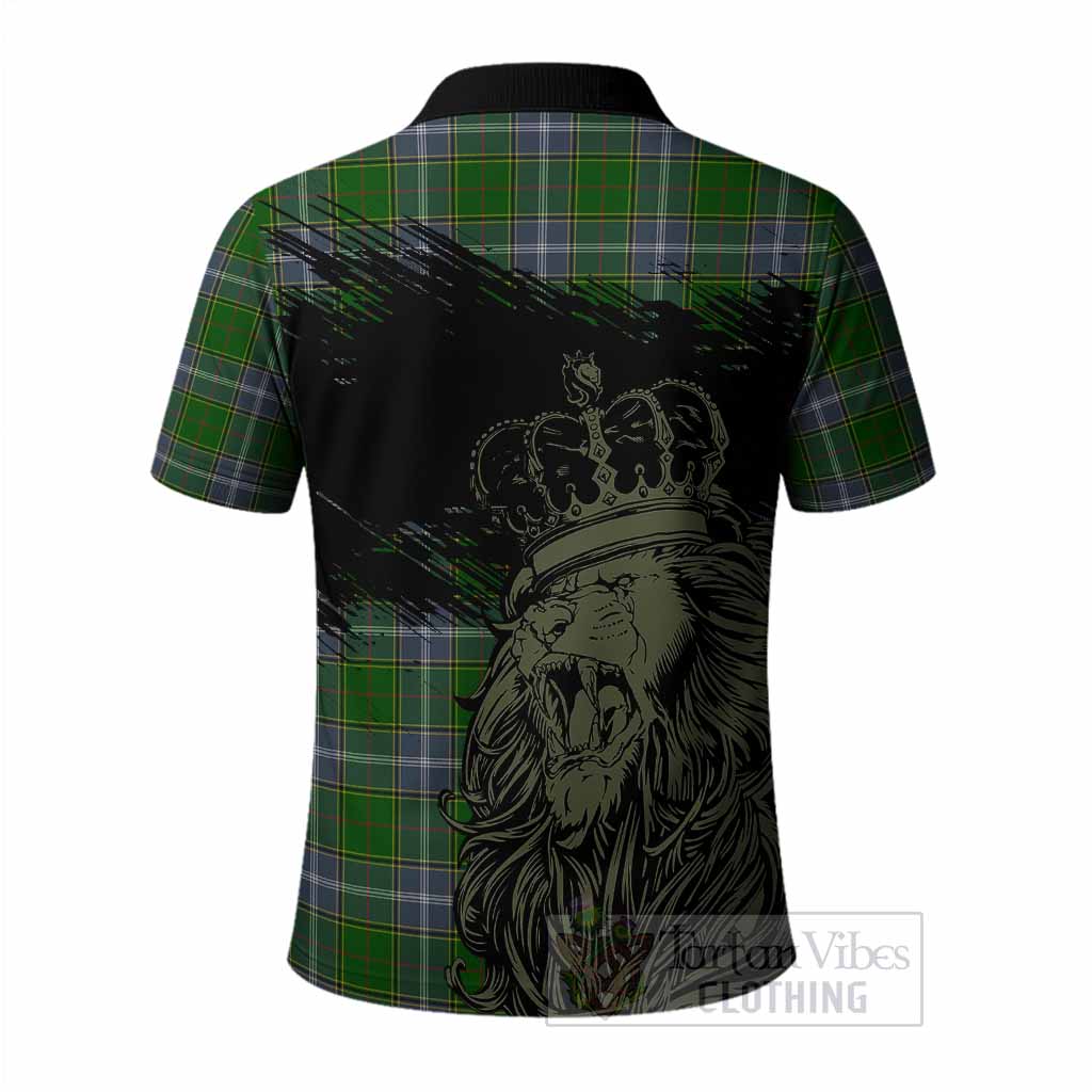 Pringle Tartan Crest Polo Shirt Crowned Lion Heritage Style