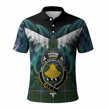 Pringle Tartan Crest Polo Shirt New Zealand Maori Korowai Cloak