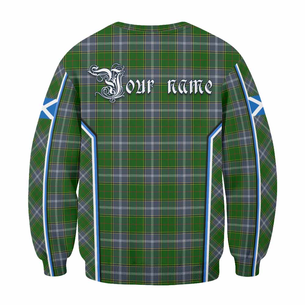 Pringle Tartan Crest Sweatshirt Scotland Coat of Arm Flag Style - Tartan Vibes Clothing