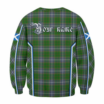 Pringle Tartan Crest Sweatshirt Scotland Coat of Arm Flag Style