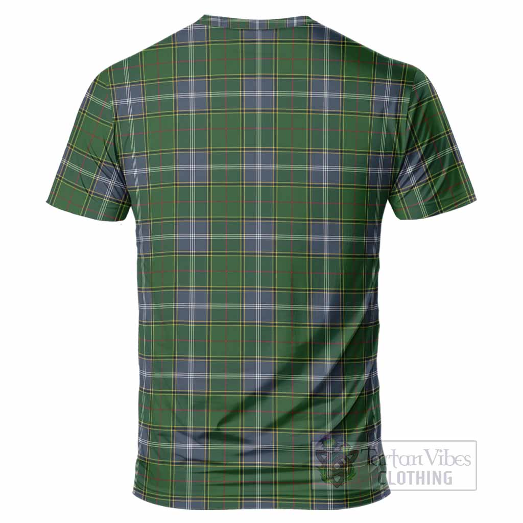 Pringle Tartan Crest T-Shirt Ferocious Lion Style