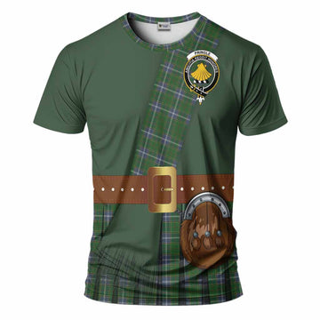 Pringle Tartan Crest T-Shirt Kilt Costume Style