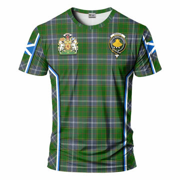 Pringle Tartan Crest T-shirt Scotland Coat of Arm Flag Style - Tartan Vibes Clothing