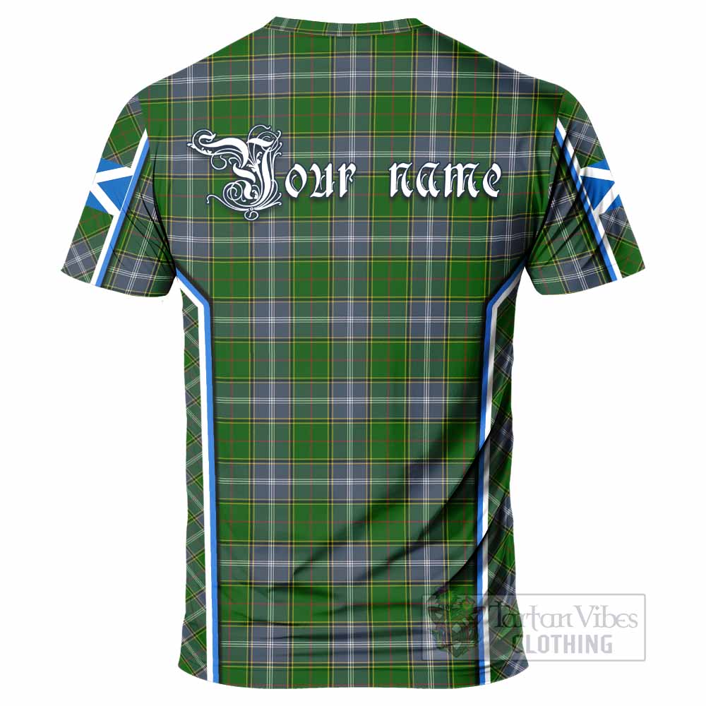 Pringle Tartan Crest T-shirt Scotland Coat of Arm Flag Style - Tartan Vibes Clothing