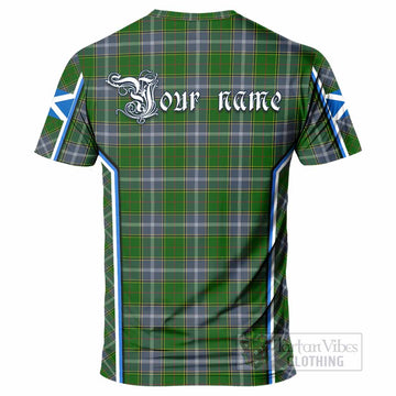 Pringle Tartan Crest T-shirt Scotland Coat of Arm Flag Style - Tartan Vibes Clothing
