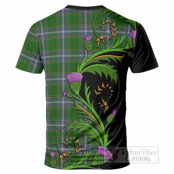 Pringle Tartan Crest T-Shirt Scottish Thistle Pride Heritage Art