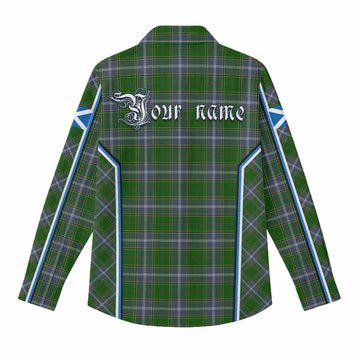 Pringle Tartan Crest Women Casual Shirt Scotland Coat of Arm Flag Style - Tartan Vibes Clothing