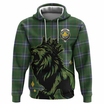 Pringle Tartan Family Crest Hoodie Crowned Lion Roaring