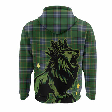 Pringle Tartan Family Crest Hoodie Crowned Lion Roaring