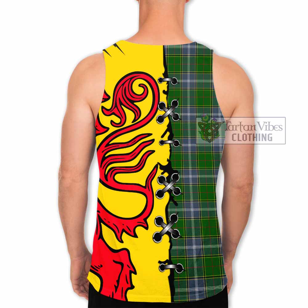 Pringle Tartan Family Crest Men Tank Top Lion Rampant Honor - Tartan Vibes Clothing