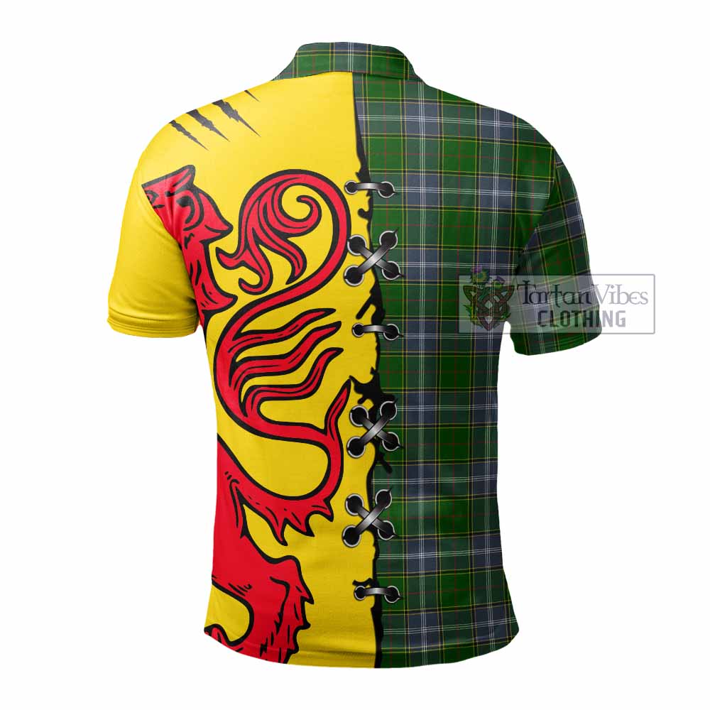 Pringle Tartan Family Crest Polo Shirt Lion Rampant Honor - Tartan Vibes Clothing