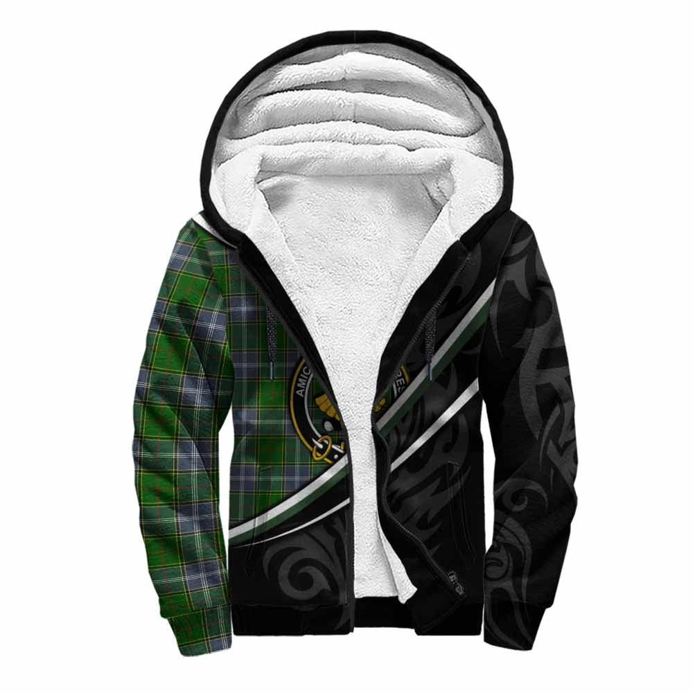 Pringle Tartan Family Crest Sherpa Hoodie Celtic Scottish Thistle Floral - Tartan Vibes Clothing