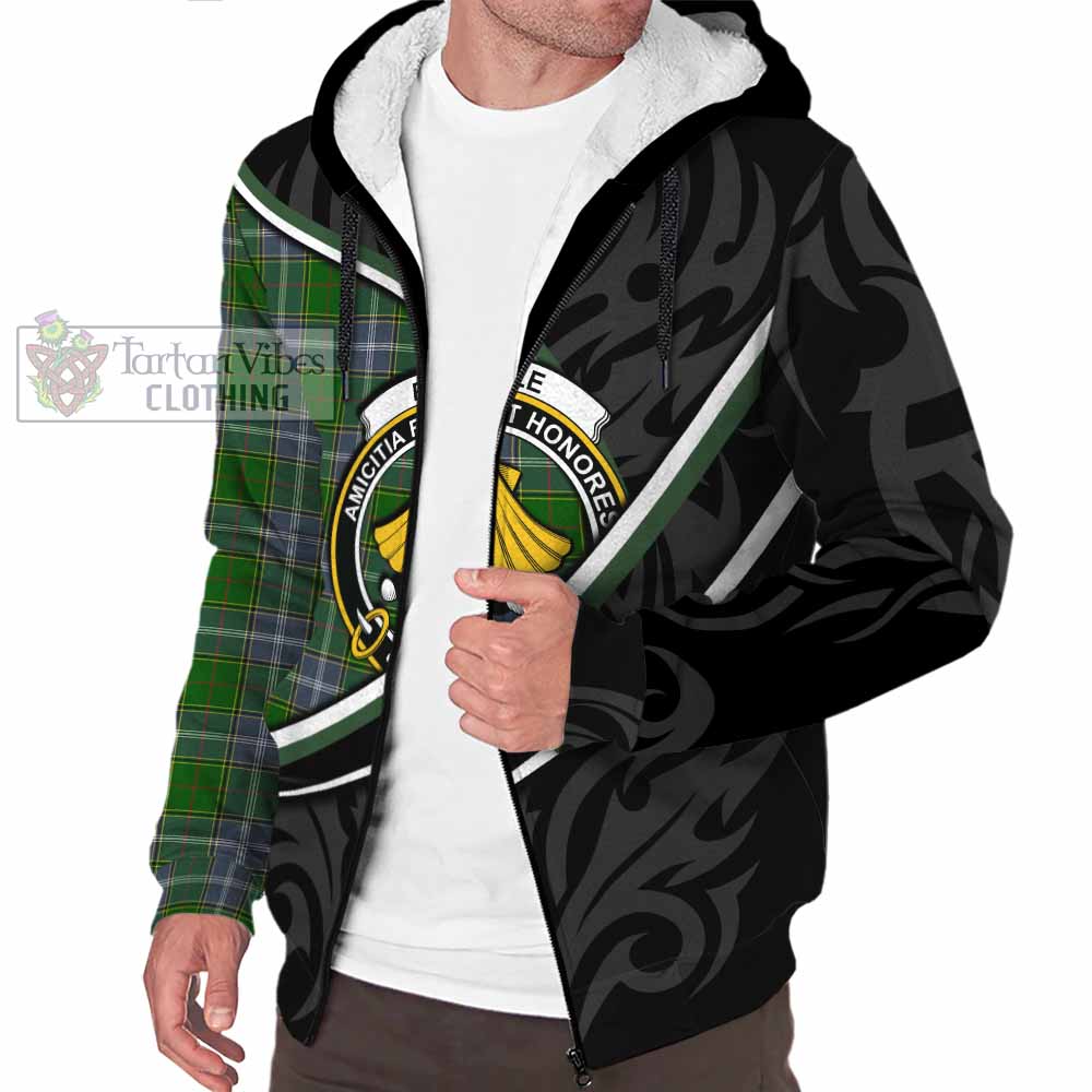 Pringle Tartan Family Crest Sherpa Hoodie Celtic Scottish Thistle Floral - Tartan Vibes Clothing