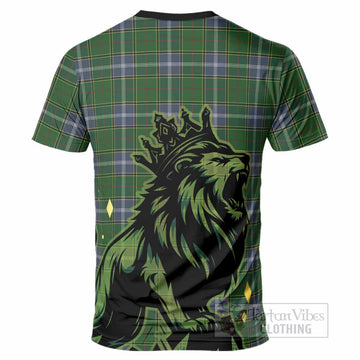 Pringle Tartan Family Crest T-Shirt Crowned Lion Roaring