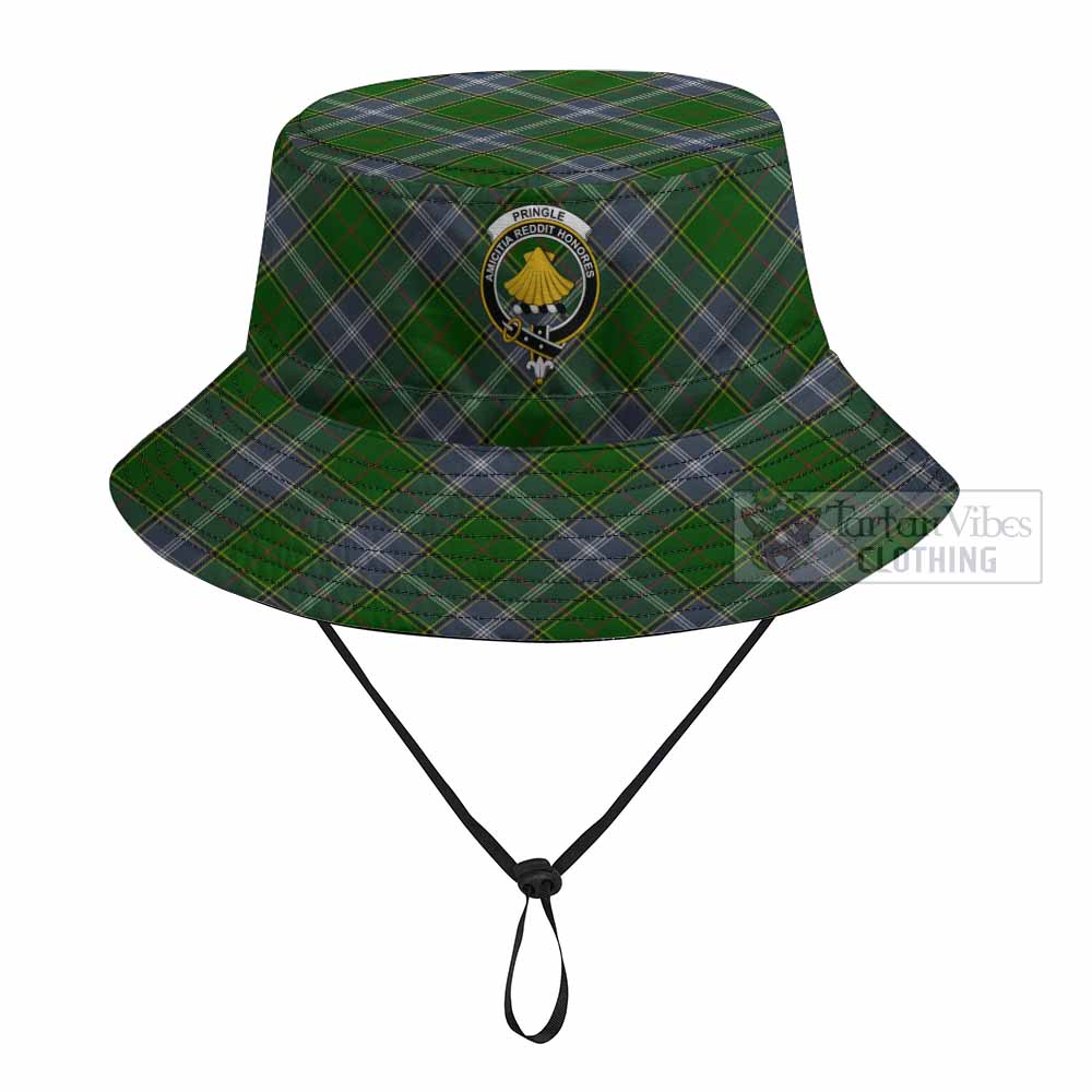 Pringle Tartan Fishing Hat with Family Crest