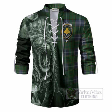 Pringle Tartan Ghillie Shirt Roaring Lion Heritage